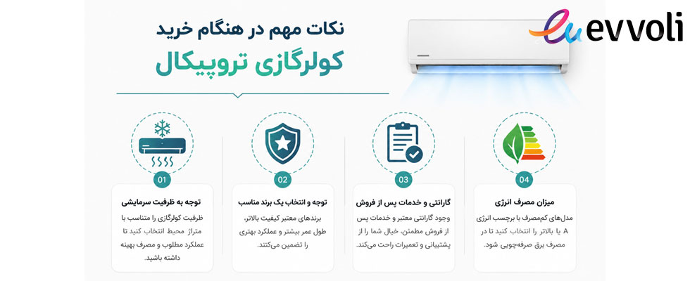 نکات مهم در هنگام خرید کولرگازی تروپیکال