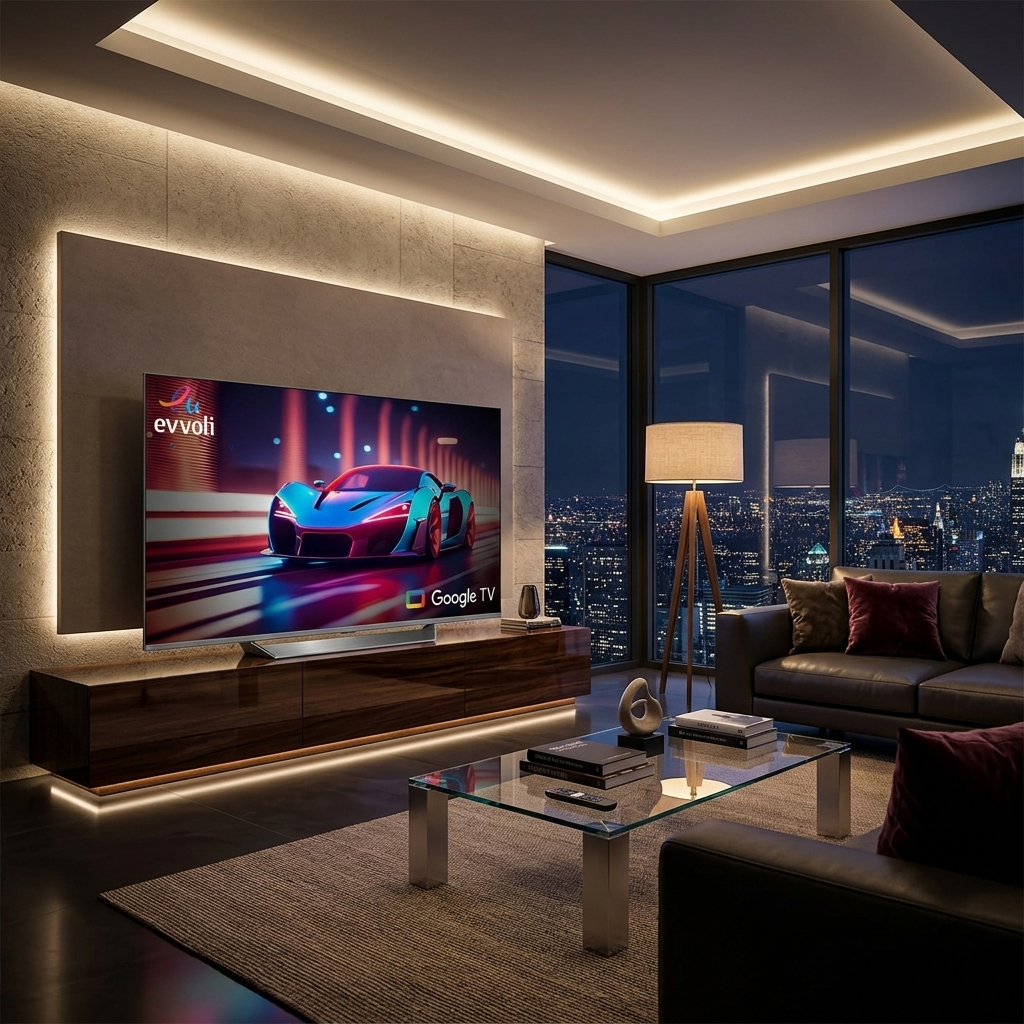 تلویزیون ایوولی 55 اینچ اسمارت، اندروید 4k مدل 55EV375QG