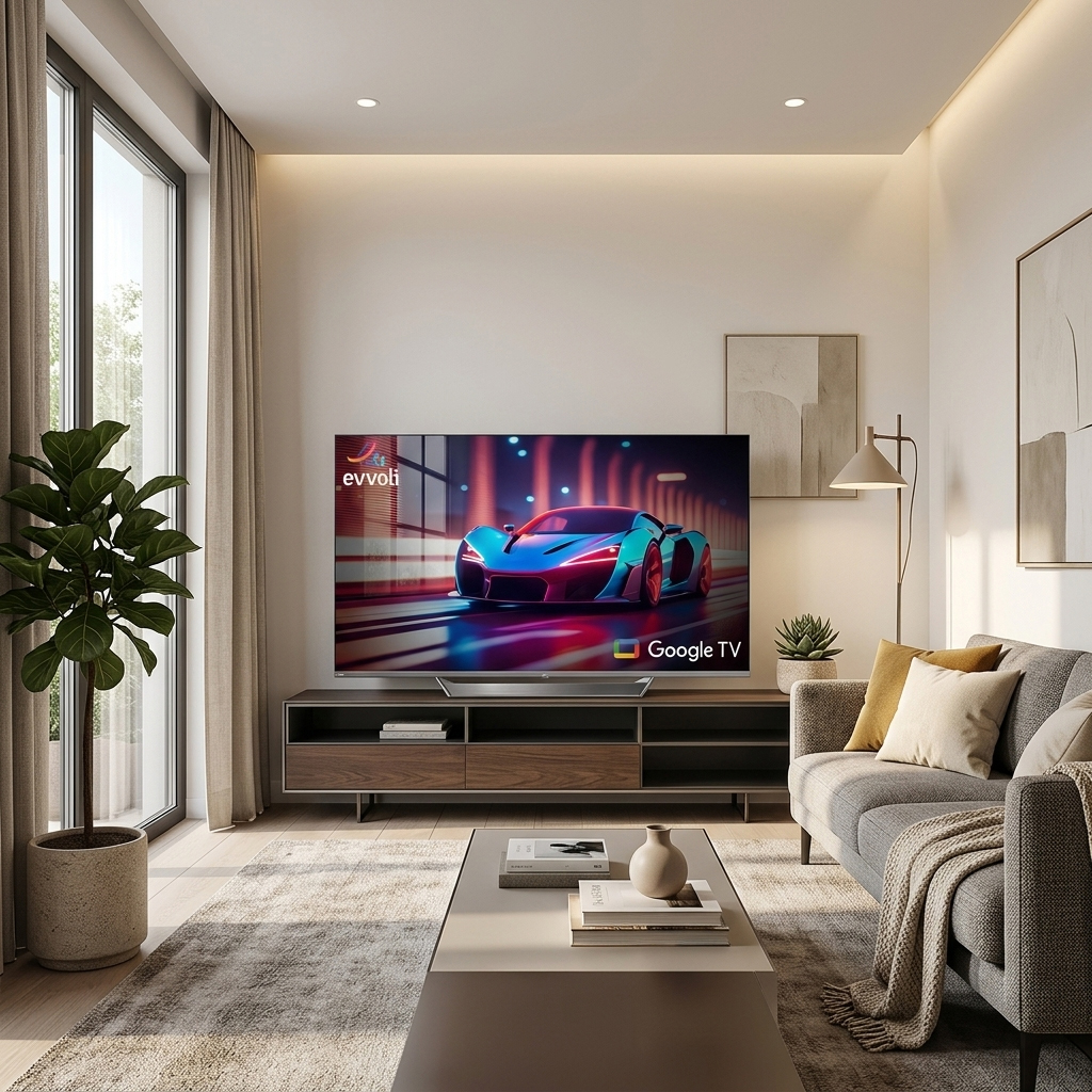 تلویزیون ایوولی 55 اینچ اسمارت، اندروید 4k مدل 55EV375QG